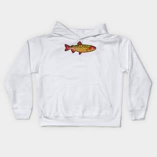 Yellowstone national park trout fishing Wyoming rainbow brown cutthroat Kids Hoodie